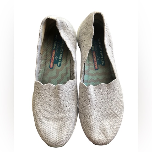 Skechers Classic Fit Cooled Memory Foam Gray Shoes Size 7 - Picture 3 of 6